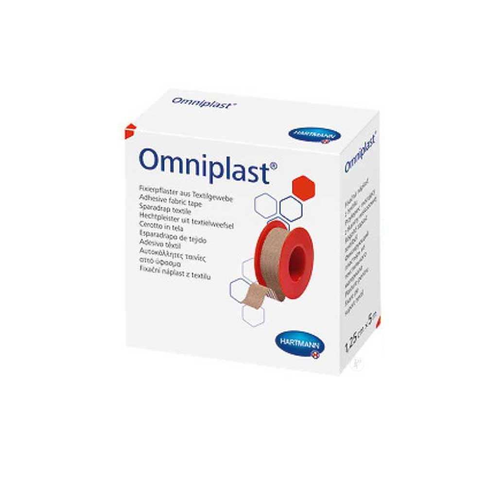 Hartmann Omniplast Gewebe-Pflasterrolle-Packung mit Abroller-Grafik