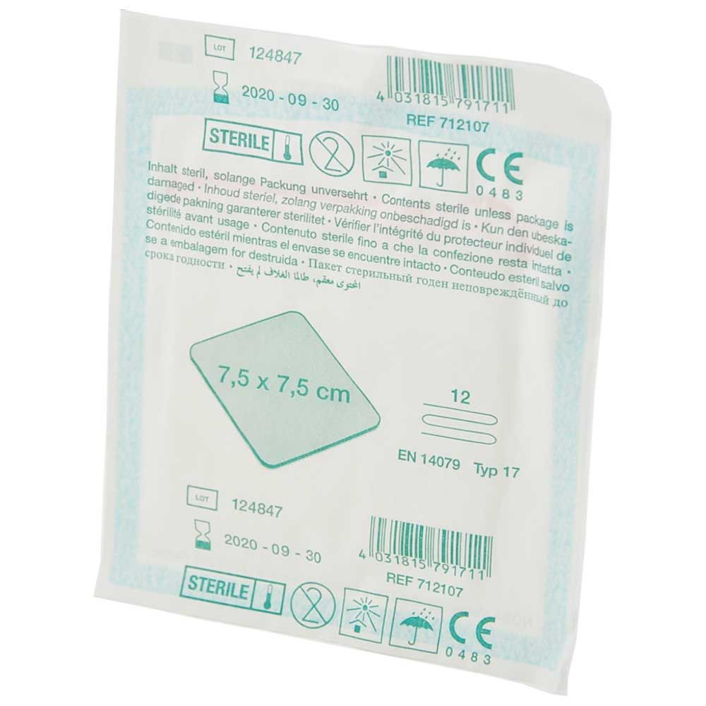Sterile Mullkompresse, Größe 7,5×7,5 cm, Typ 17, einzeln verpackt