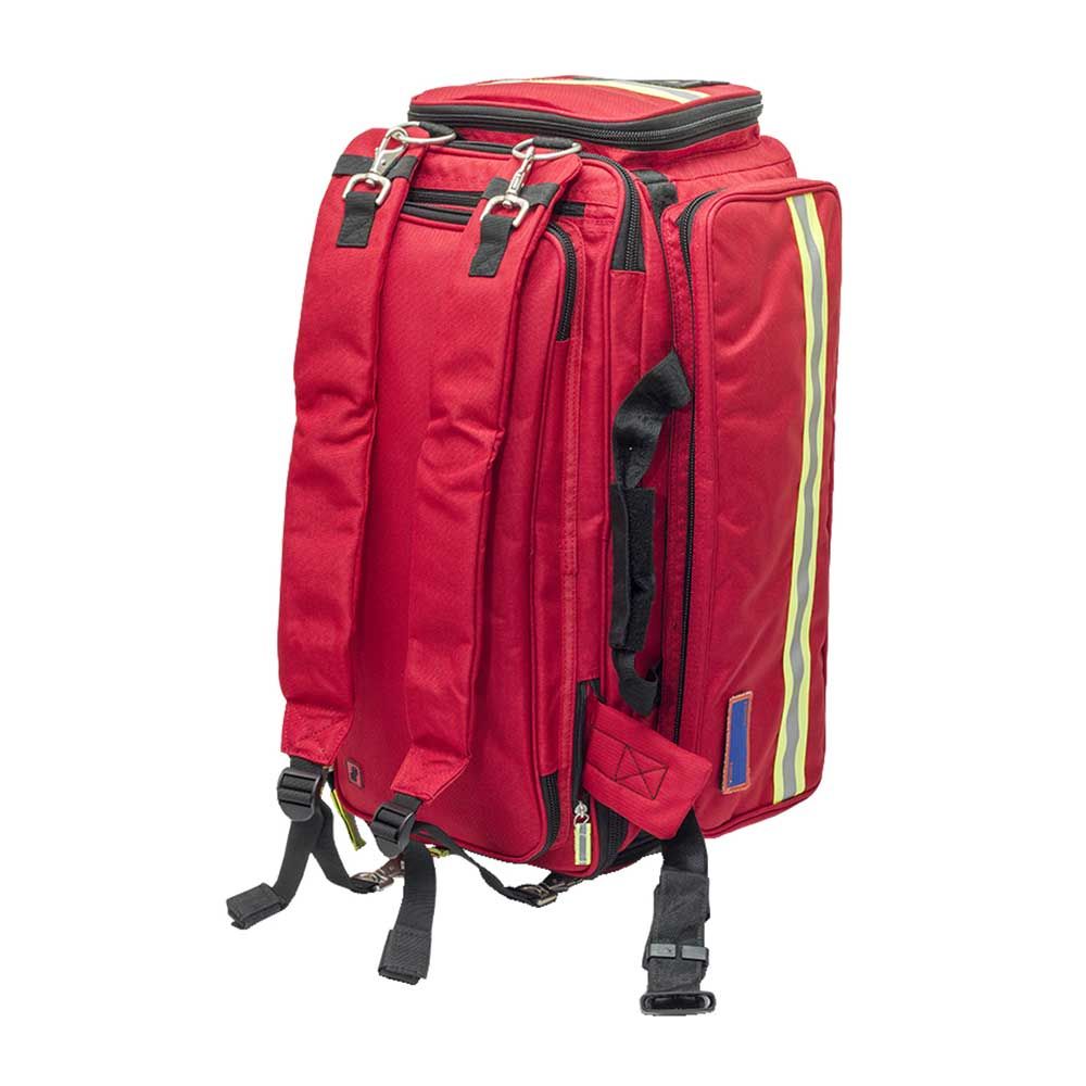 ELITE BAGS First-Responder-Tasche CRITICAL-S, Rückansicht mit Schultergurten und Seitenreißverschluss