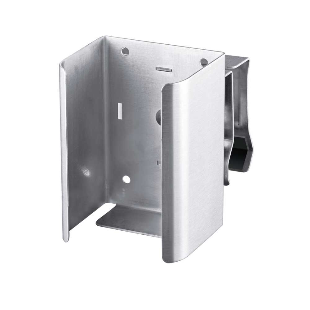 Schülke Flaschenhalter für Rohrrahmen, drehbar, Metallhalter für 500/1000 ml Flaschen