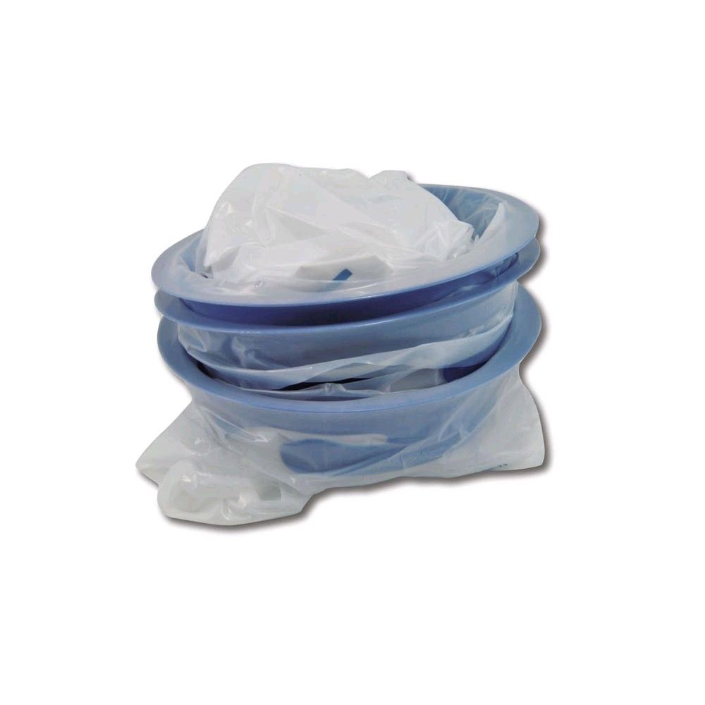 ASID BONZ Spuckbeutel, transparente Folie mit blauem Rand, stapelweise