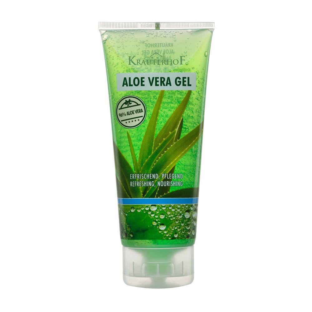 Asam Kräuterhof® Aloe Vera Gel, grünes Tube-Gesichts-Gel mit transparentem Verschluss