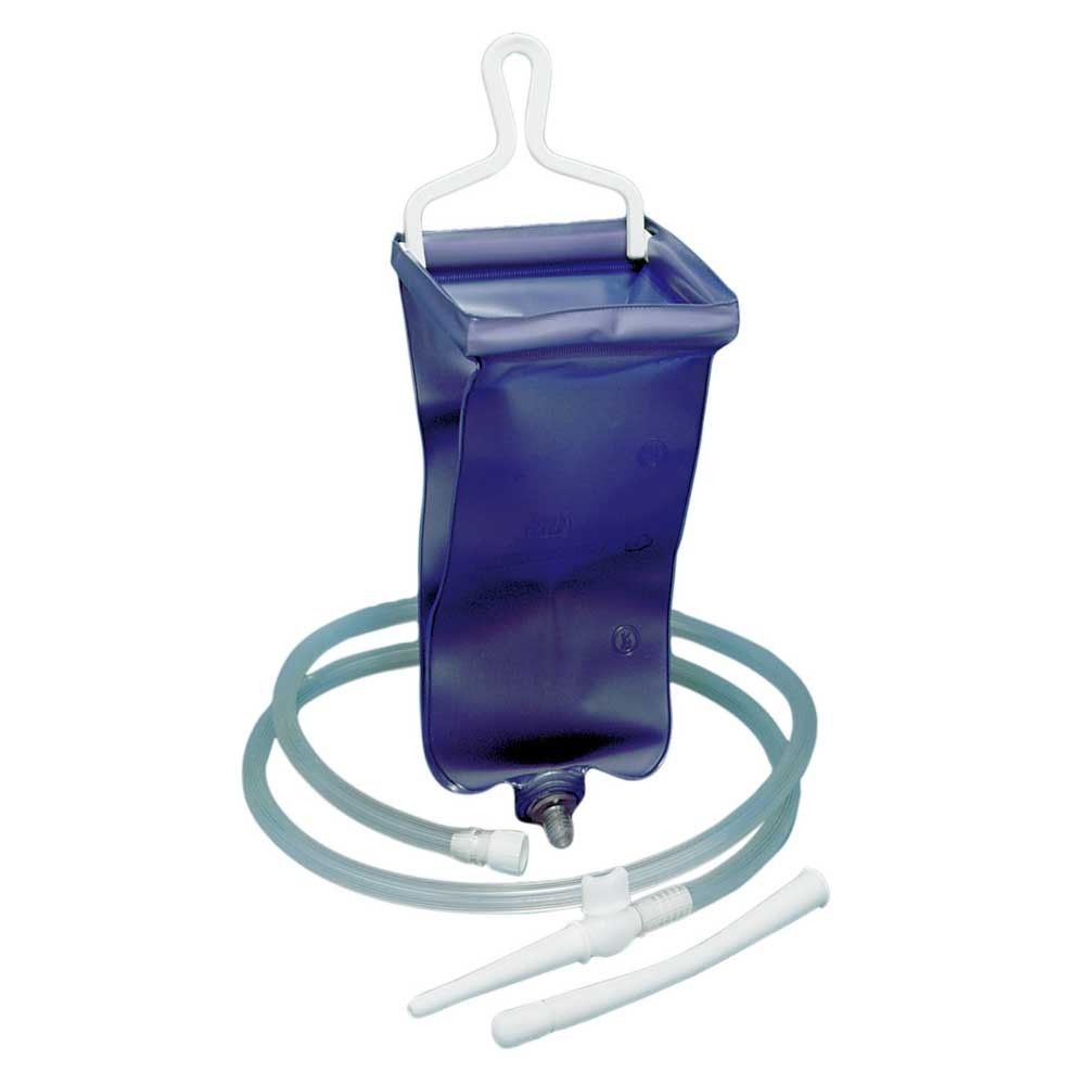 Behrend Reise-Irrigator-Set mit blauem Beutel, Schlauch und zwei Spitzen