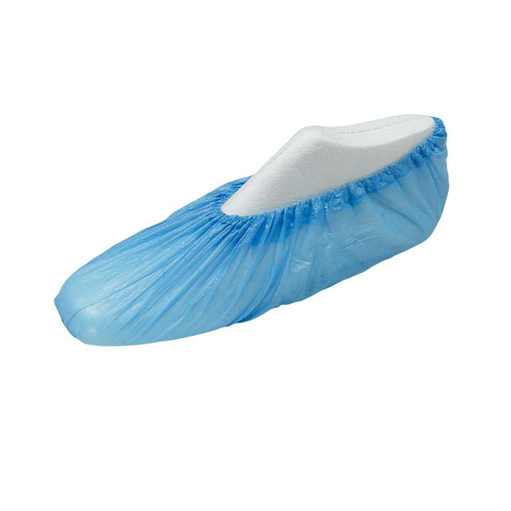 Behrend Einweg-Schuhüberzug aus PE, blau, mit Gummizug