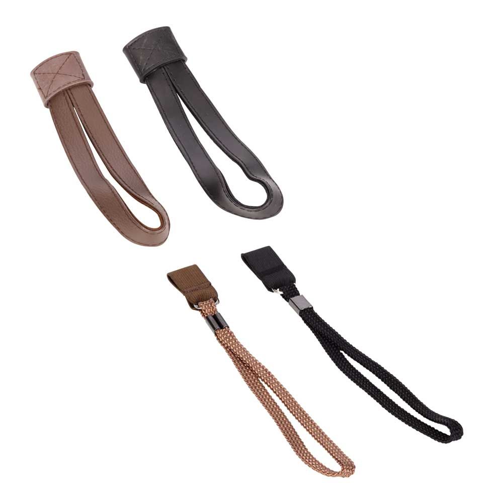 Stockschlaufen-Set aus Kunstleder/Nylon mit schwarzen und braunen Schlaufen, 5er Pack