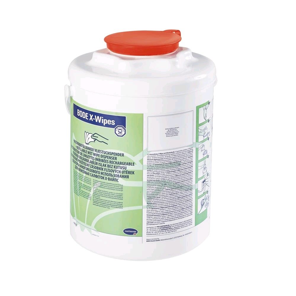 Vliestuch-Spender BODE X-Wipes, weiß mit rotem Deckel