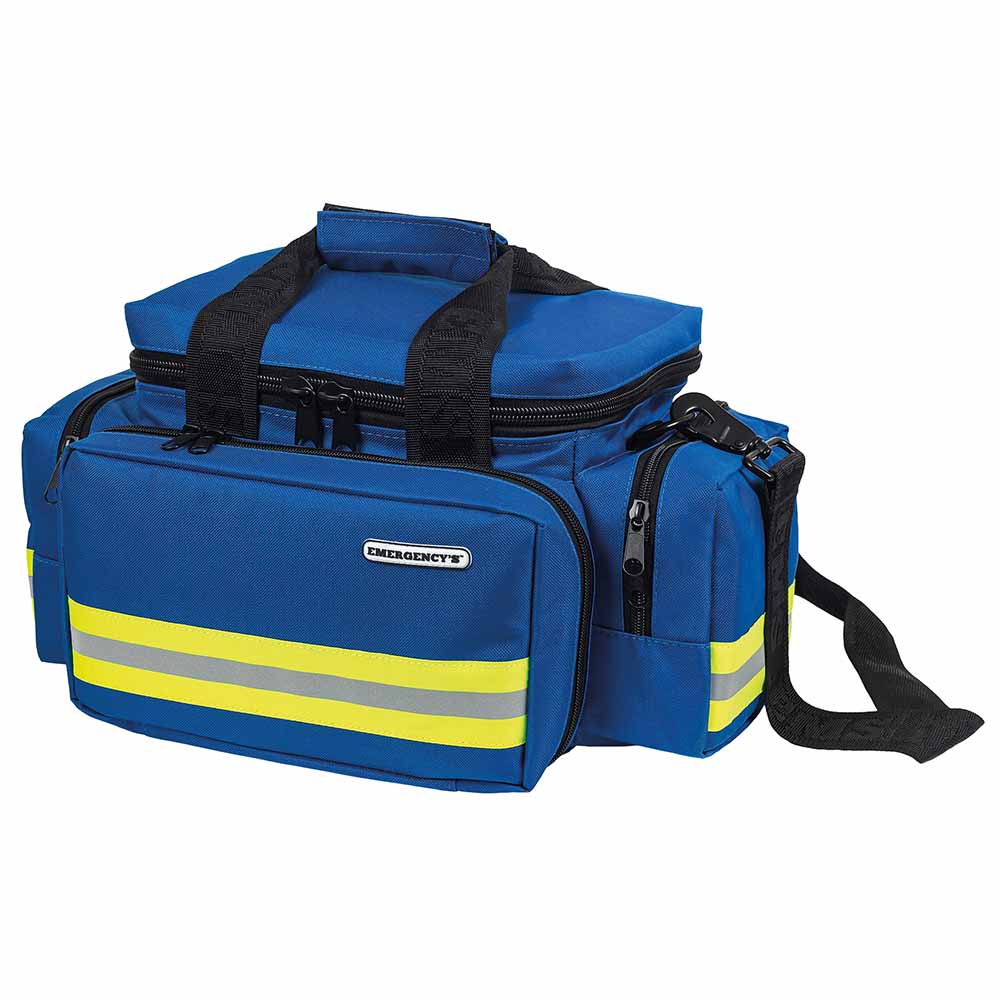 ELITE BAGS Notfalltasche LIGHT BAG, 17 l, blau mit reflektierenden Streifen und Schultergurt