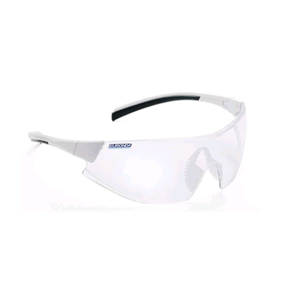 Euronda Schutzbrille Evolution mit transparentem Wrap-around Visier und hellem Gestell