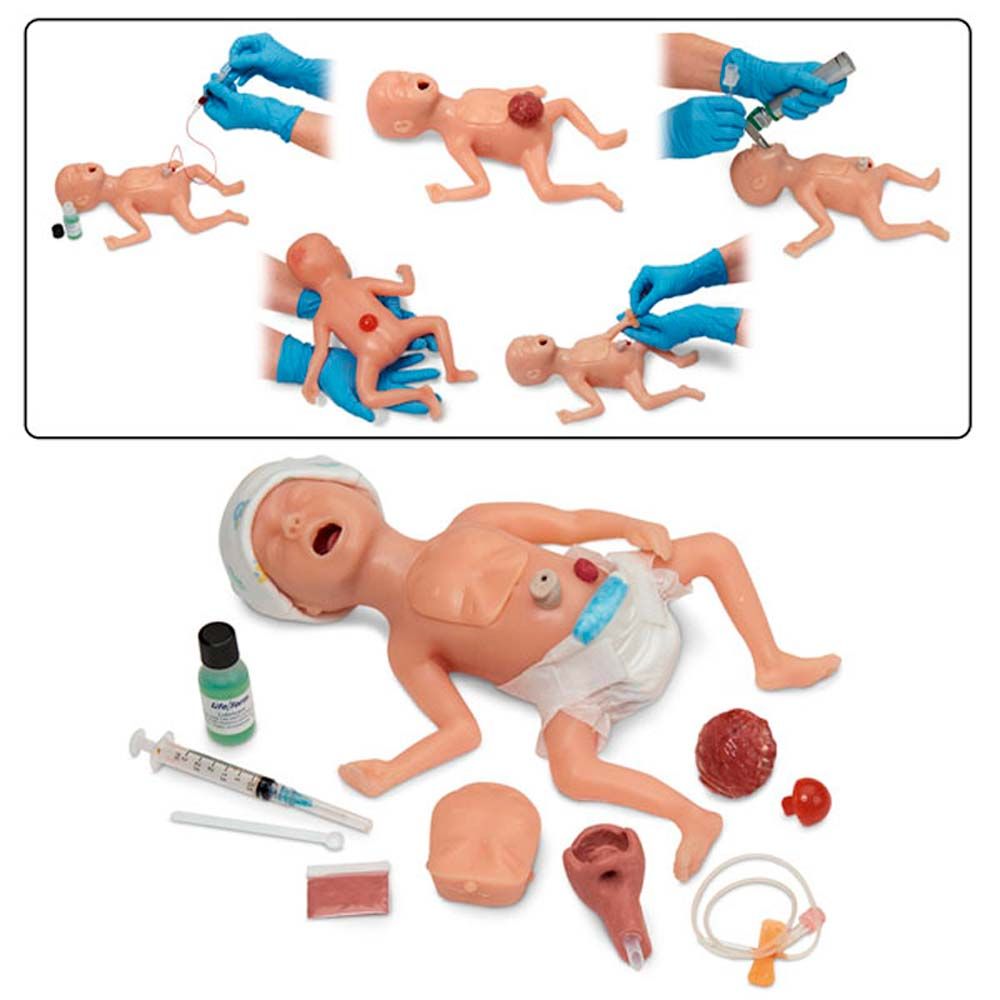 Erler Zimmer Neugeborenen-Simulator Micro-Premie mit Zubehör: Puppenbaby und Medizinbesteck