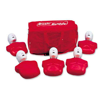 Erler Zimmer CPR-Trainingspuppe Basic Buddy: rotes Set mit Tasche und mehreren Körperteilen