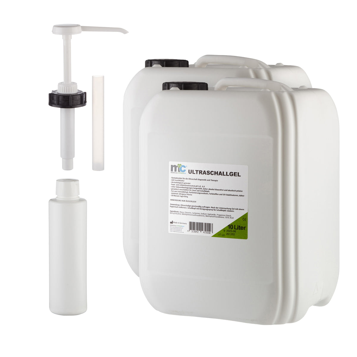 Ultraschallgel 10-Liter Kanister mit Dosierpumpe und Ausgießaufsatz