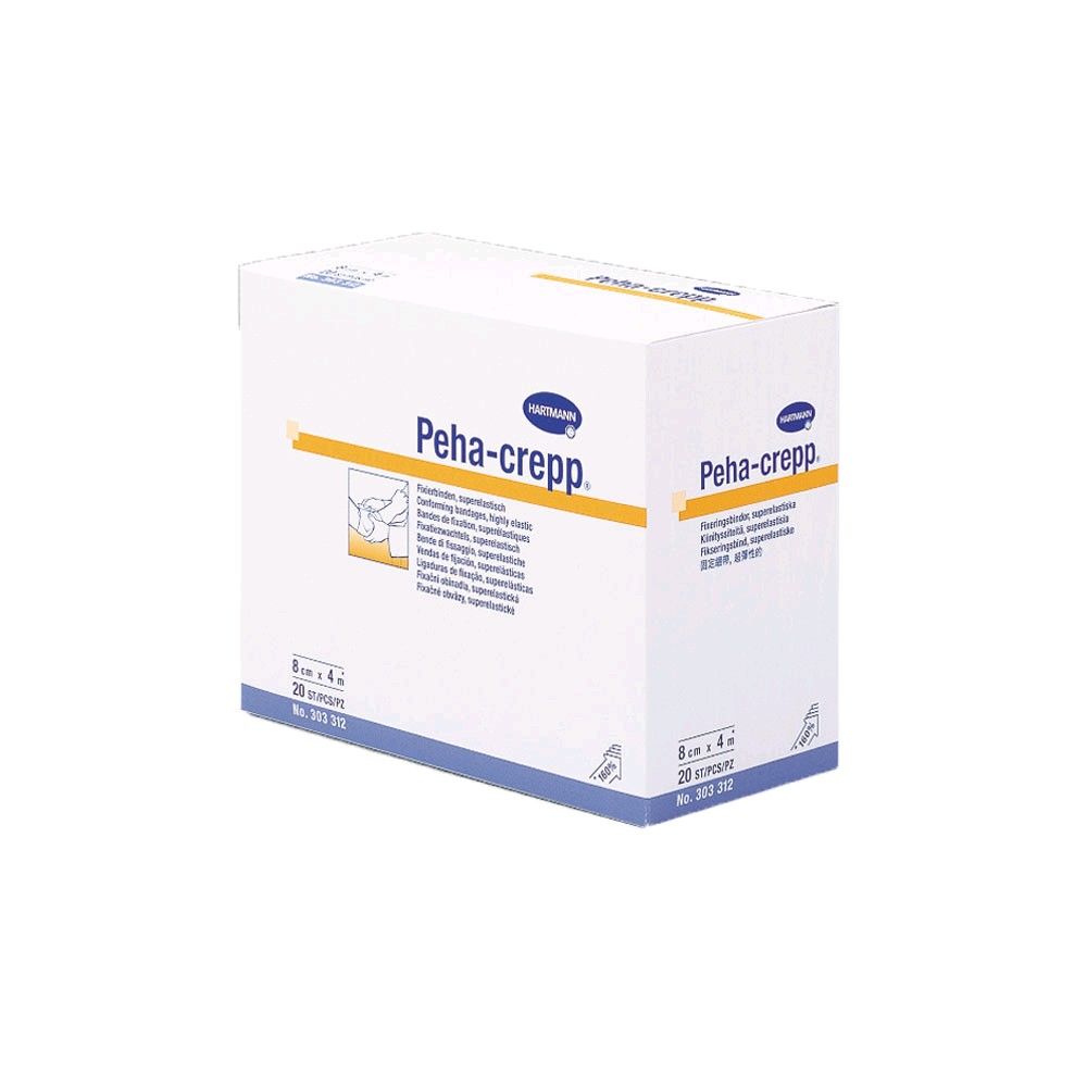 Peha-crepp Fixierbinde von Hartmann, Kartonpackung mit Aufdruck