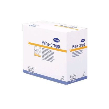 Peha-crepp Fixierbinde von Hartmann, weiße Kartonbox mit Produktinfos