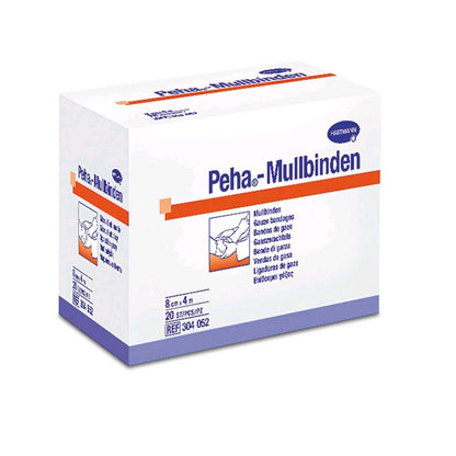 Peha® Mullbinden Fixierbinde Packung, weiße Mullbinde, 4 m