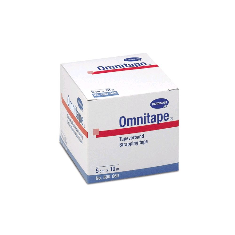 Tapeverband-Packung mit Aufdruck, weiß, 5 cm x 10 m, für 1 Rolle