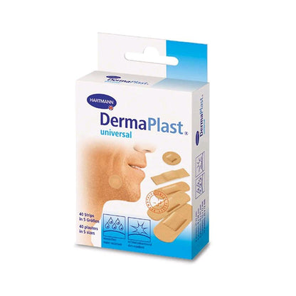Pflasterbox DermaPlast universal von Hartmann mit 40 Pflasterstreifen, beige
