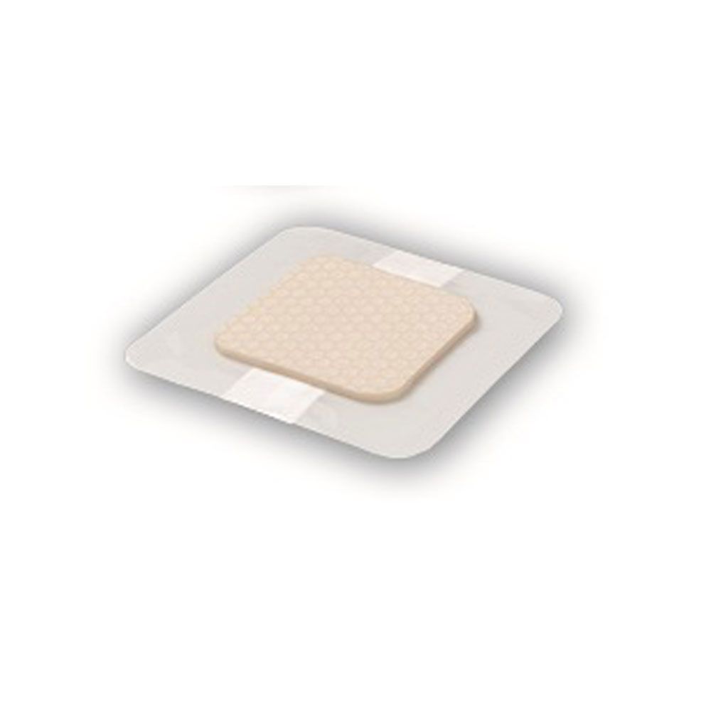 Keimdichter Schaumverband-Pad mit beigem Schaum und weißem Träger von HydroTac