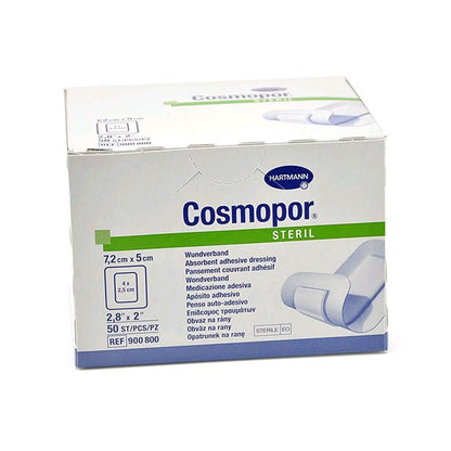 Steriler Wundverband Cosmopor von Hartmann, Größe 7,2 cm x 5 cm, Karton