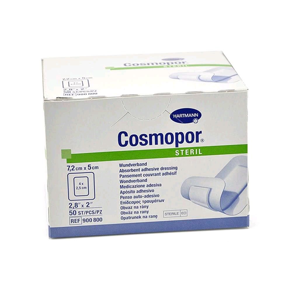 Hartmann Cosmopor steril Wundverband-Packung, REF 900 800 und Größen 7,2×5 cm