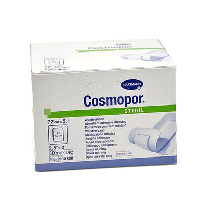 Hartmann Cosmopor steriler Wundverband im Karton mit blauem Aufdruck
