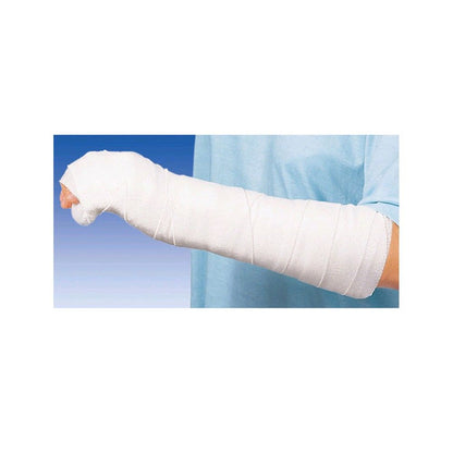 Elastische Idealbinde, weiße Binde am Arm, eng anliegend