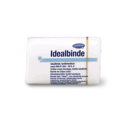 Hartmann Idealbinde textilelastische elastische Binde, weiße Rollenbinde mit Aufdruck