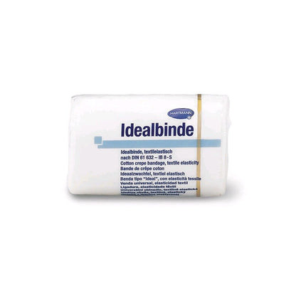 Weiße Rollenbinde einer textilelastischen elastischen Binde, zentrierter Aufdruck