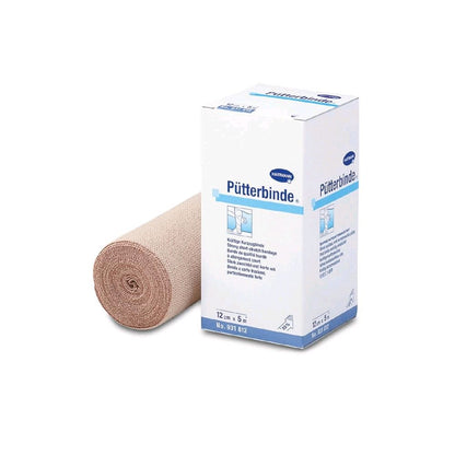 Pütterbinde® Kurzzugbinde von Hartmann als beige Rolle, gerolltes Bandmaterial