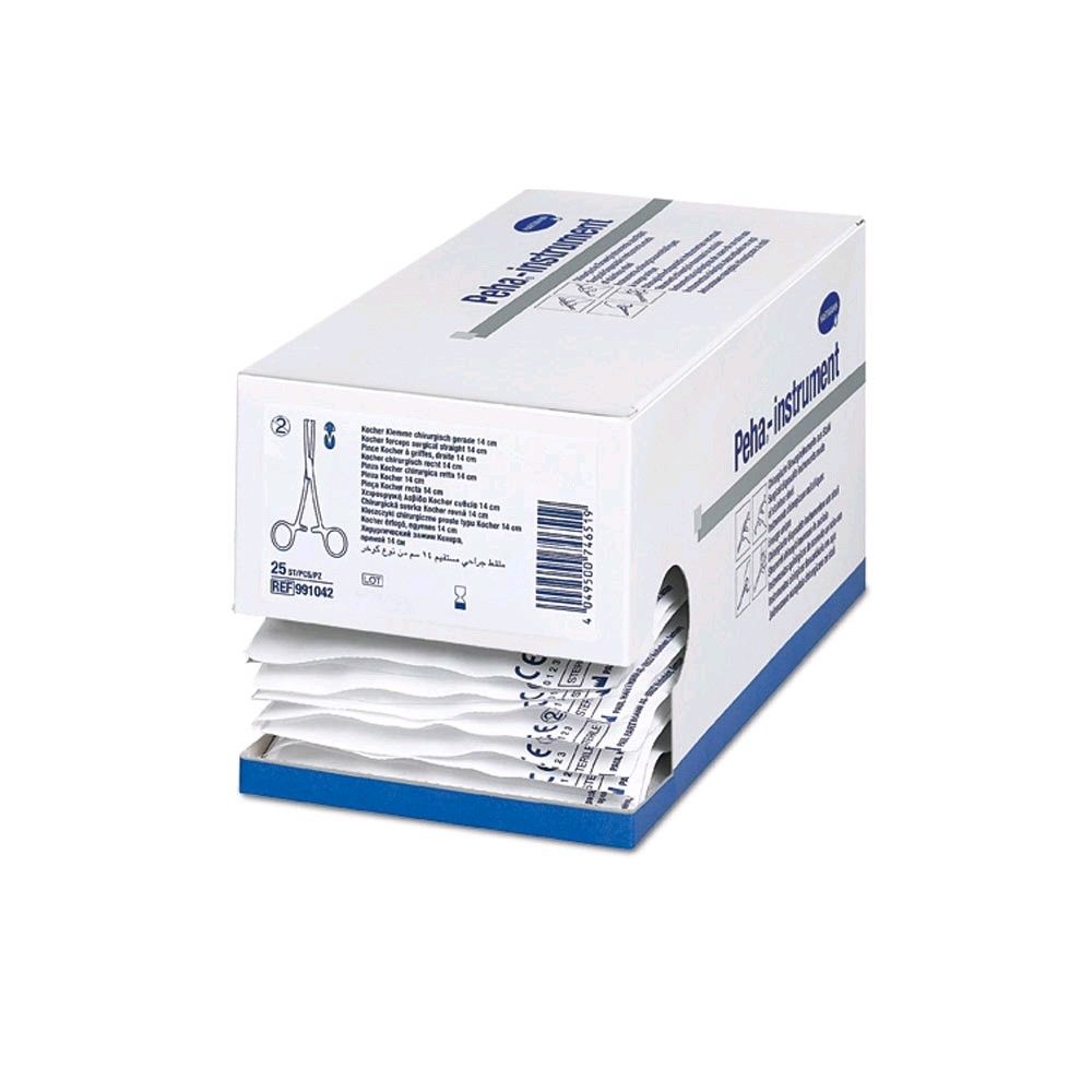 Kocherklemmen gerade, 14 cm, Hartmann, steril verpackt (25 St.)