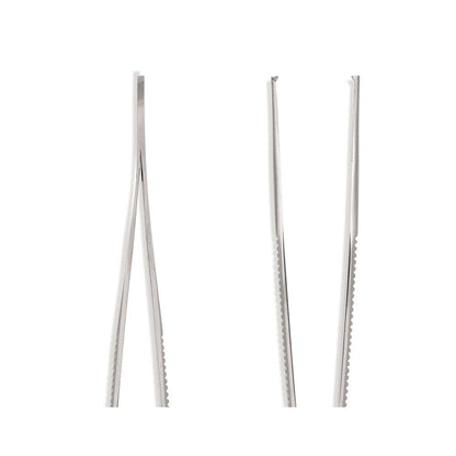 Gerade Pinzette Adson Micro von Hartmann, fein geriffelte Greifflächen, 12 cm