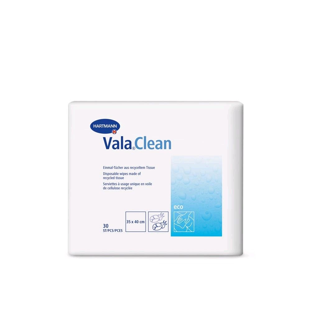 Einmal-Tücher Vala®Clean eco, weiße Packung mit 30 Tüchern