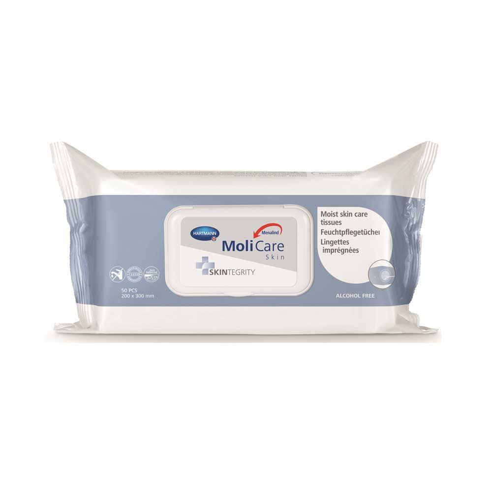 Feuchte Pflegetücher MoliCare® Skin, Hartmann, Packung mit 50 Tüchern