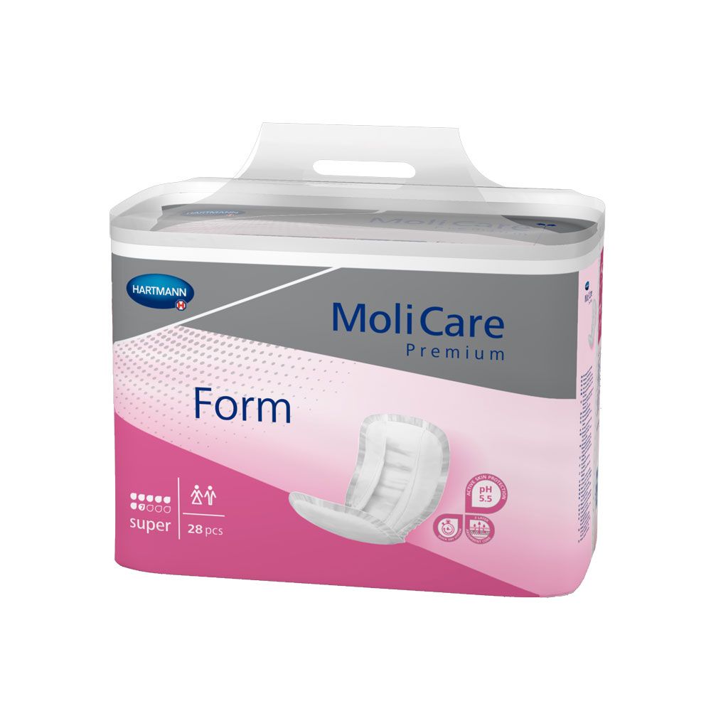 Inkontinenzvorlage MoliCare Premium Form, pink, Super Plus, 28 Stück