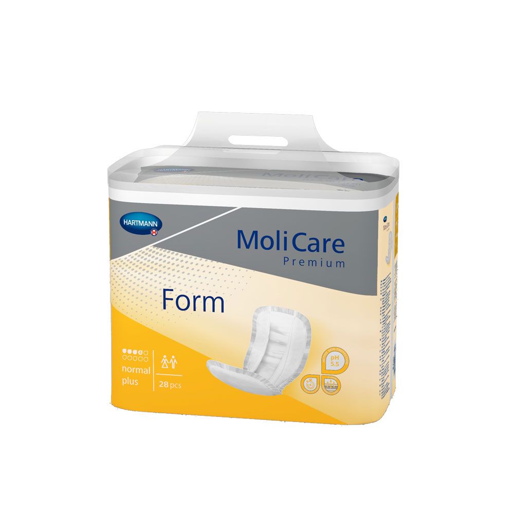 Inkontinenzvorlage MoliCare Premium Form, gelb, normal plus, 28 Stück