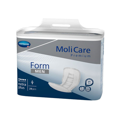 Inkontinenzvorlage MoliCare Premium Form Men, blau, extra plus, 28 Stück
