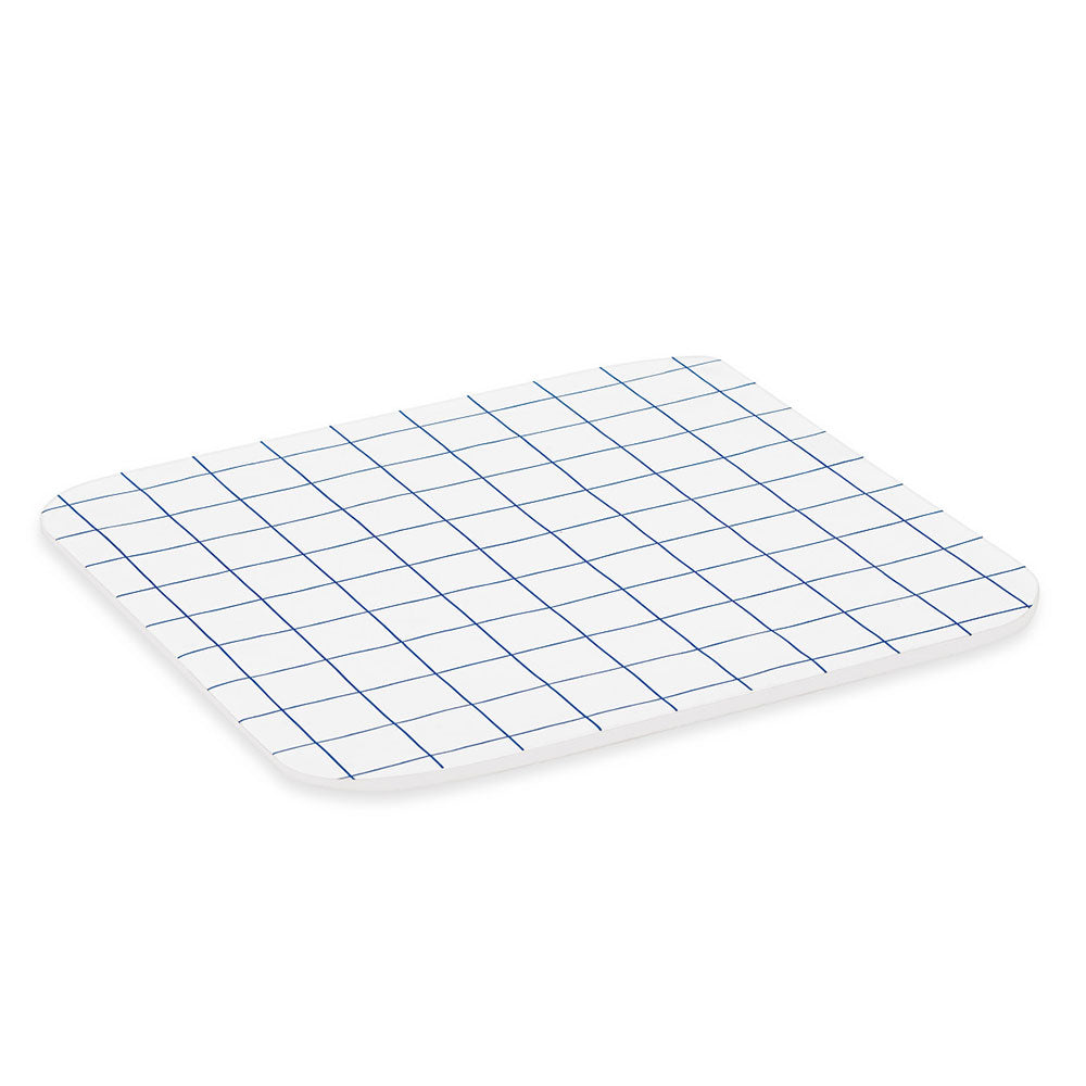 Hydrogelverband HydroTac transparent, flacher Verband mit blauem Rastermuster