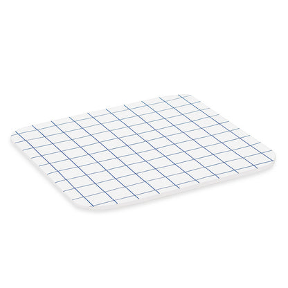 Hydrogelverband HydroTac transparent, flacher Verband mit blauem Rastermuster
