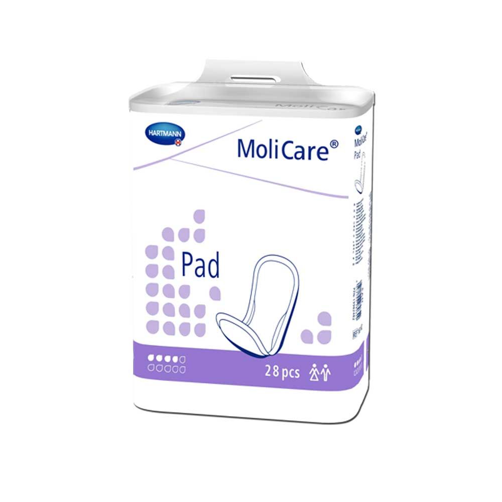 MoliCare Inkontinenz-Pad, violett, 28 Stk, Vorderansicht der Packung.