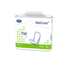 MoliCare Inkontinenz-Pad, grün, 28 Stk, Vorderansicht der Packung.