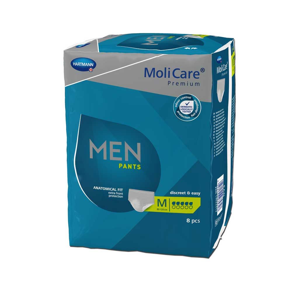 Inkontinenzslip MoliCare Premium Men Pants: Verpackung, Größe M (8 Stück)