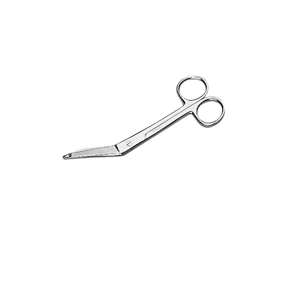 Holthaus Medical medizinische Verbandschere, kniegebogen, silberfarben, 2-Ring-Griffe