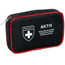 Holthaus Medical Aktiv-Verbandtasche aus Nylon, schwarz/rot, mit Reißverschluss