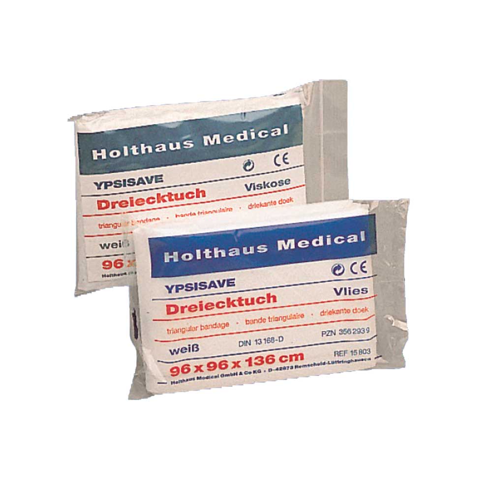Medizinisches Dreiecktuch YPSISAVE, weiß, 96x96x136 cm; Packung mit CE-Label