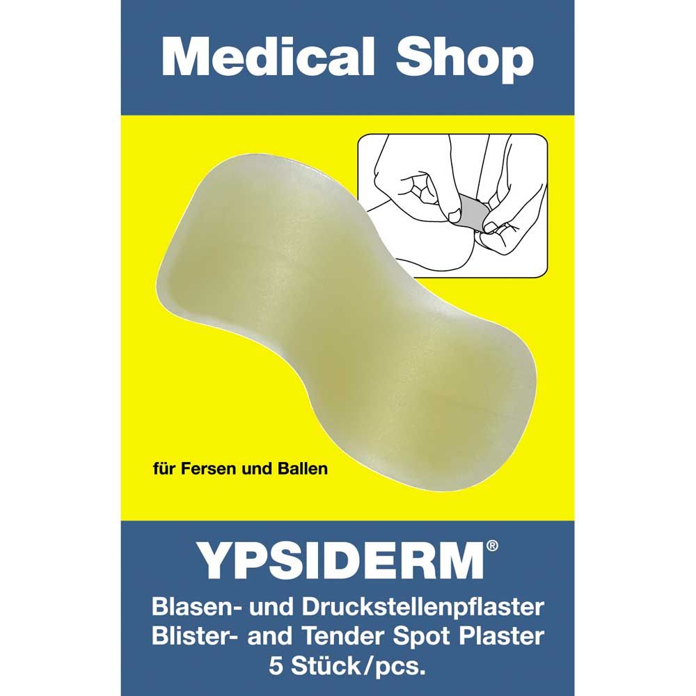 YPSIDERM® Blasen- und Druckstellenpflaster für Fersen und Ballen, 5 Stück