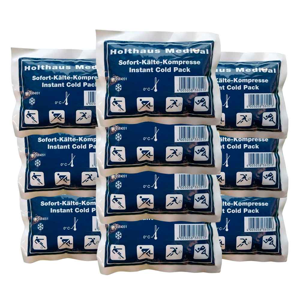 Holthaus Medical Kinder-Kälte-Sofortkompressen, mehrere Kühlpacks mit Barcode auf der Vorderseite