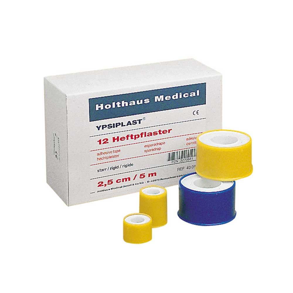Heftpflaster YPSIPLAST® in Karton, gelbe und blaue Rollen
