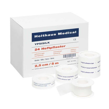 Heftpflasterrollen-Set YPSISILK ohne Schutzring, 2,5 cm / 5 m
