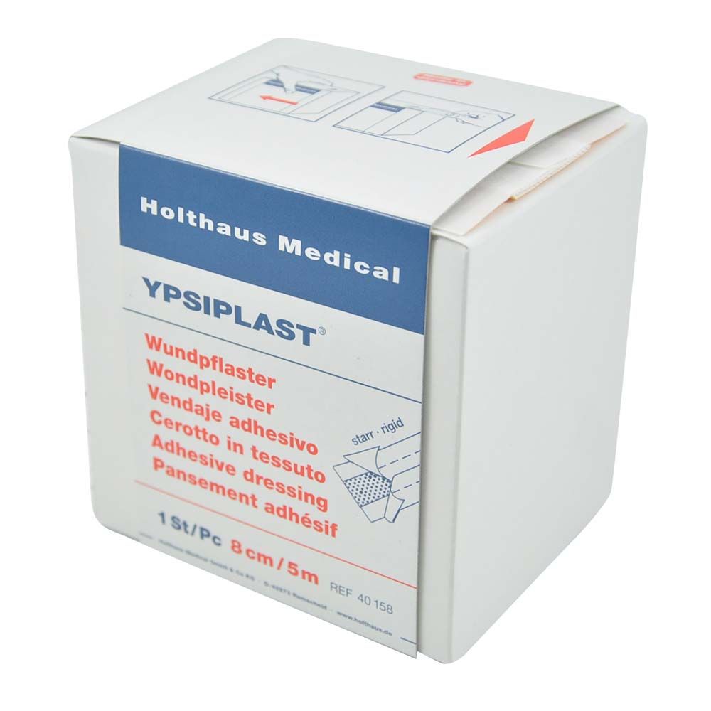 Packung starrer, gelochter YPSIPLAST® Wundpflaster von Holthaus Medical