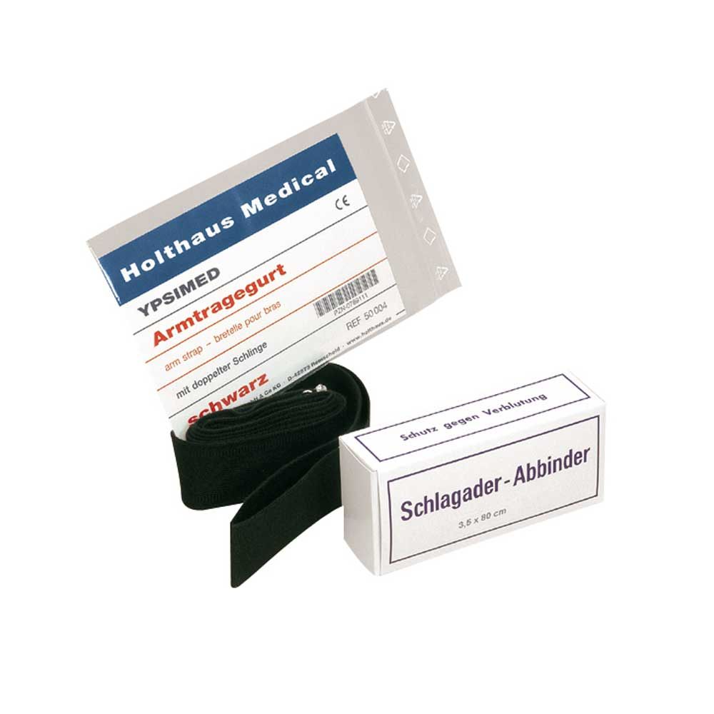 Holthaus Medical YPSIMED Armtragegurt, 35 mm, schwarzes Band mit Etikett