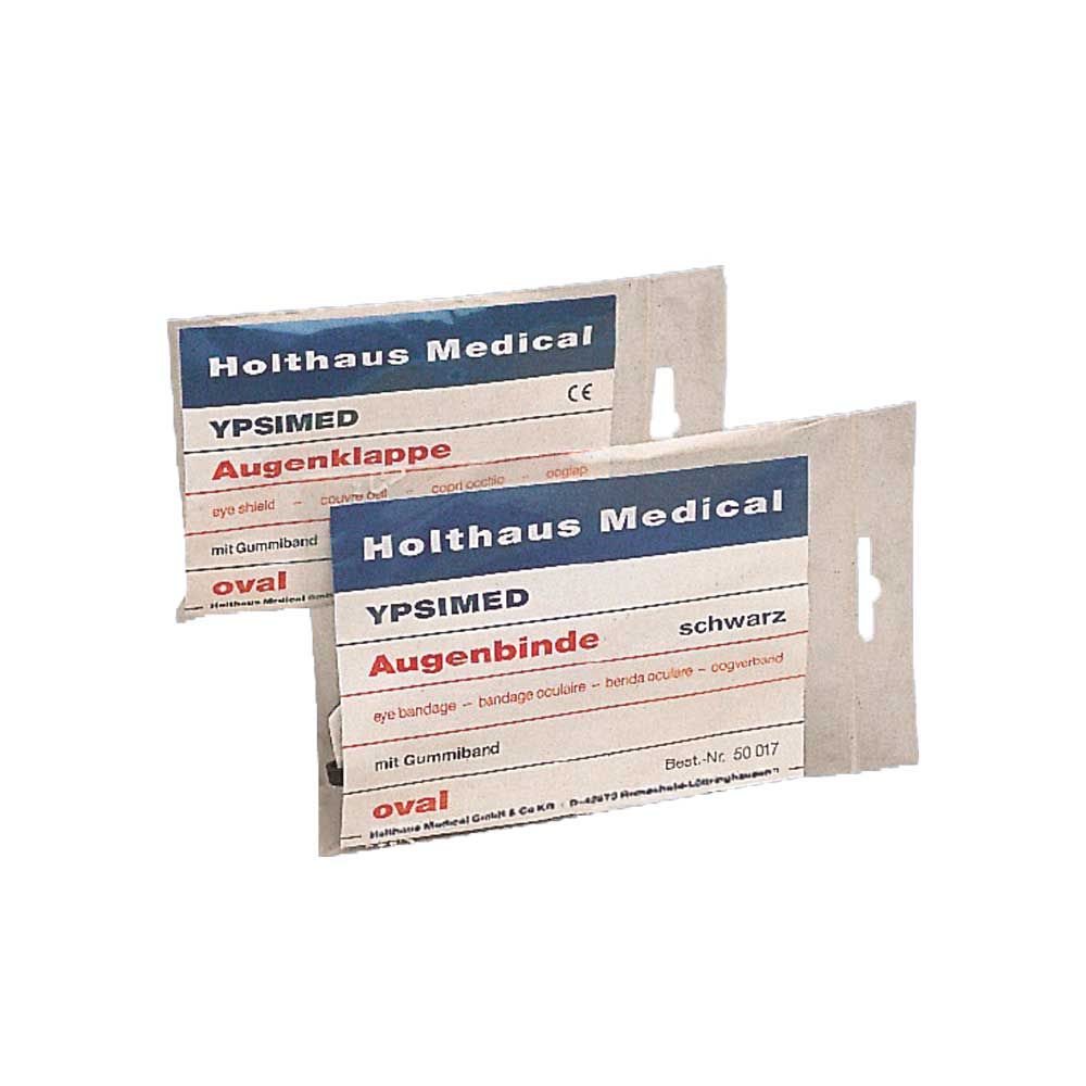 Holthaus Medical YPSIMED Augenbinde mit Gummiband, schwarz (Verpackung)
